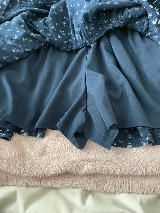 Hollister Navy Blue Mini Dress with White Floral Print - Picture 3 of 3